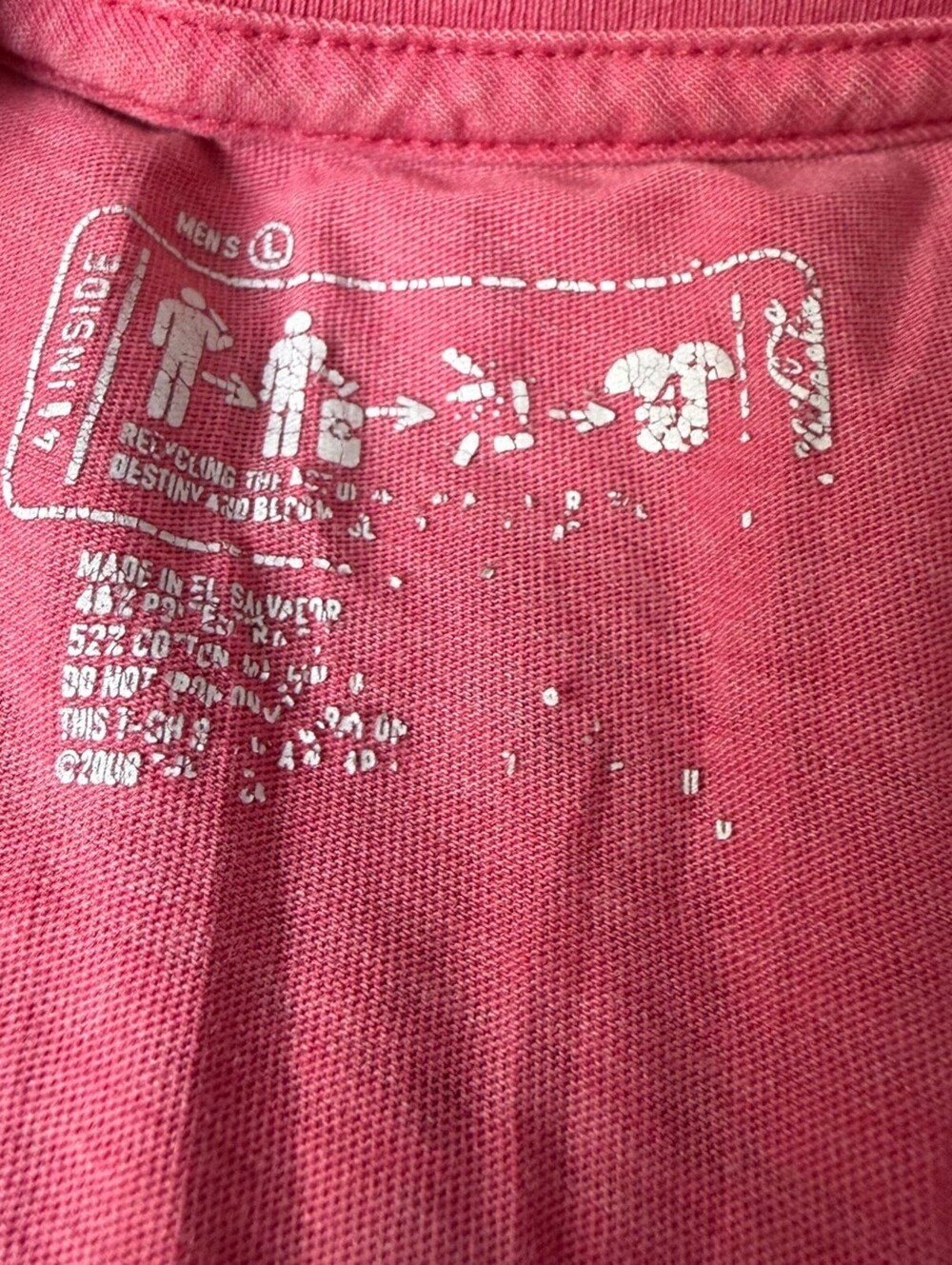 Coca-Cola Script Logo Tee Pink L - Picture 3 of 5